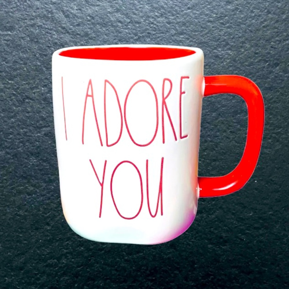 Valentine’s Day RAE DUNN “I ADORE YOU” Ceramic MUG by Magenta 202 Red LOVE GIFT